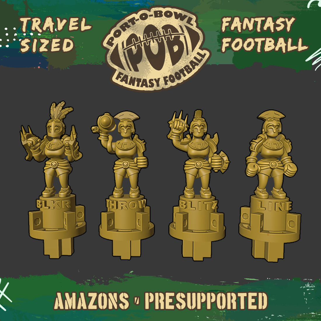 Port-O-Bowl: Travel-sized Fantasy Football Amazons Team